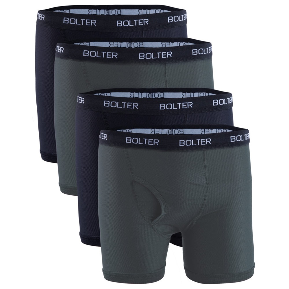 *Sale* 4-Pack Performance Boxer Briefs 9002 Blk-Gry New NWT